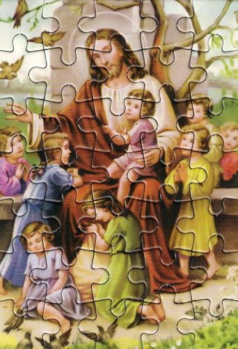 Puzzle religijne dla dzieci - Pan Jezus z dziećmi