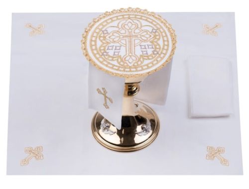 Liturgiczny komplet kielichowy z lnu 18-5004 sklep artykuły liturgiczne zaopatrzenie parafii