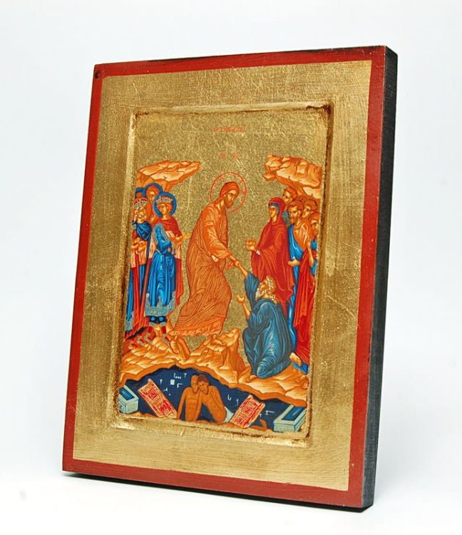 Ikona bizantyjska Zstąpienie do otchłani - ANASTASIS 18 x 24  e-religijne.pl