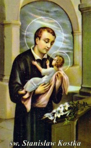 Obrazki ze świętym Stanisławem Kostką (paczka 100 sztuk) księgarnia chrześcijańska e-religijne.pl