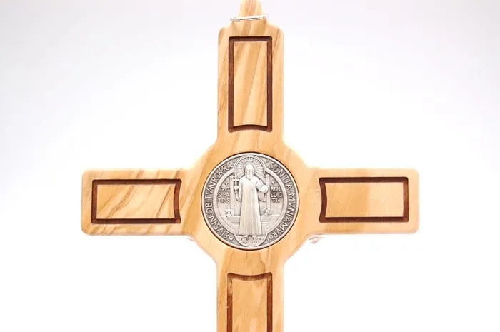Krzyż św. Benedykta z drzewa oliwnego 25 cm e-religijne.pl