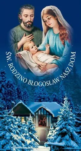 Obrazki kolędowe na wizytę duszpasterską ze św. Rodziną 05/15 pomoce duszpasterskie sklep dewocjonalia księgarnia religijna - e-religijne.pl