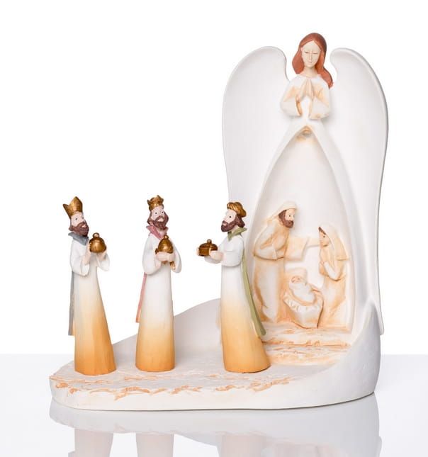 Szopka Bożonarodzeniowa podświetlana KWA16163 sklep chrześcijański - figurki świąteczne - ozdoby