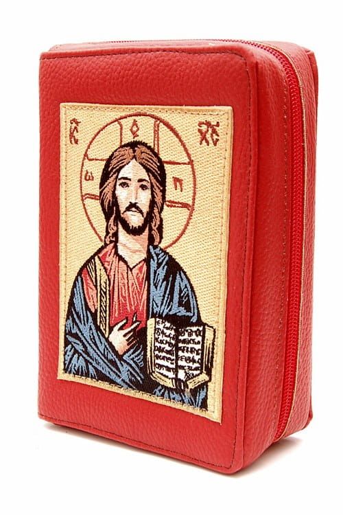 Okładka na Pismo św. z ikoną haftowaną ze skóry - (CZRW) - format oazowy - 2 e-religijne.pl