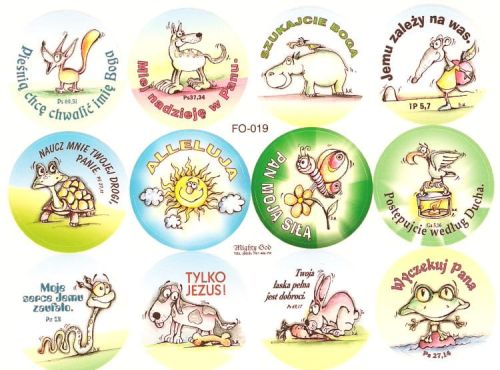 Chrześcijańskie naklejki religijne zestaw 12 sztuk (4) e-religijne.pl