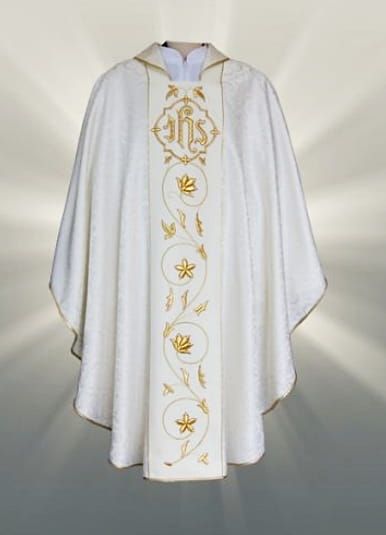 Ornat haftowany biały K-73 e-religijne.pl