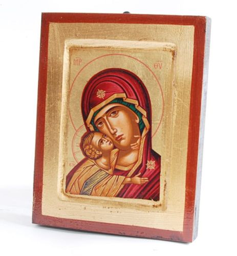 Ikona bizantyjska Matka Boża Eleusa 14 cm x 18 cm 2 e-relligijne.pl
