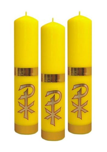 Świeca ołtarzowa spalająca z naklejką 30 cm O4 e-religijne.pl
