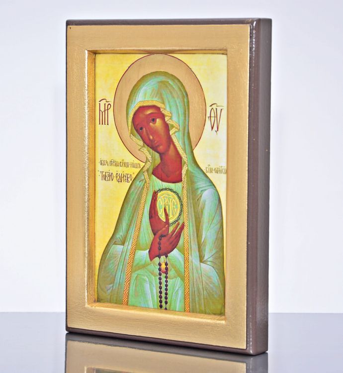 Ikona Matki Bożej Fatimskiej "W Tobie Jedność" 16 cm x 24 cm sklep chrześcijański e-religijne.pl