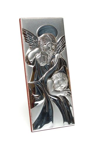 Obrazek srebrny Anioł Stróż - pamiątka chrztu św./I Komunii św. e-religijne.pl