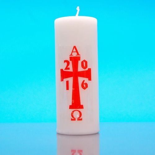 Paschalik - świeca na Wigilię Paschalną 10,5 cm x 4 cm Świece liturgiczne sklep z artykułami kościelnymi pomoce dewocjonalia
