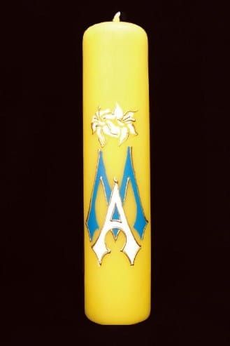 Świeca liturgiczna ołtarzowa SR6 żółta 30 cm spalająca e-religijne.pl