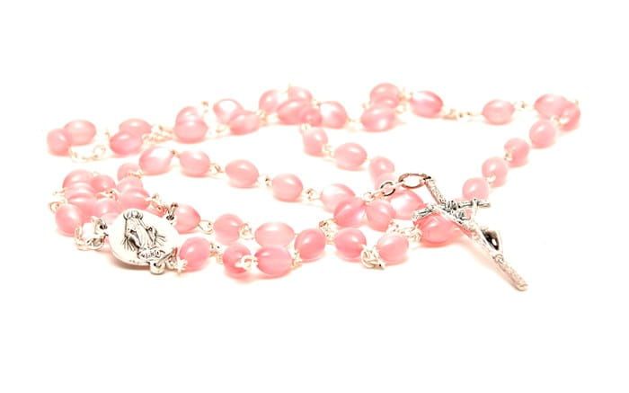 Różaniec lilioworóżowy masa perłowa e-religijne.pl