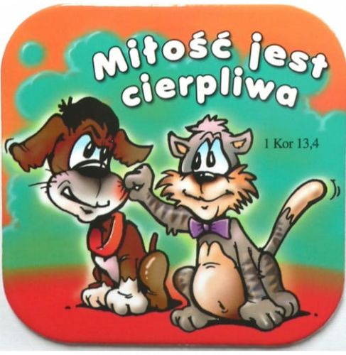 Podstawka korkowa z religijnym tekstem "Miłość jest cierpliwa" e-religijne.pl