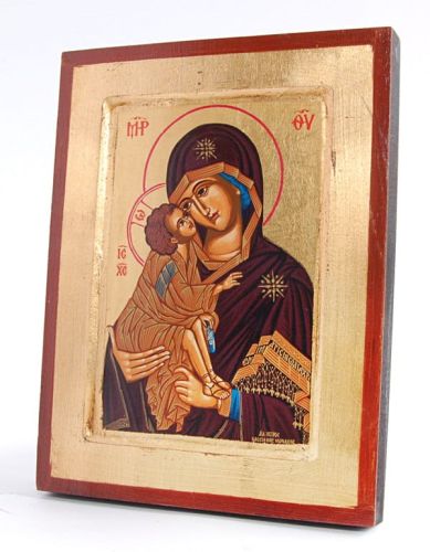 Ikona bizantyjska Matka Boża Eleusa 18 cm x 24 cm 3