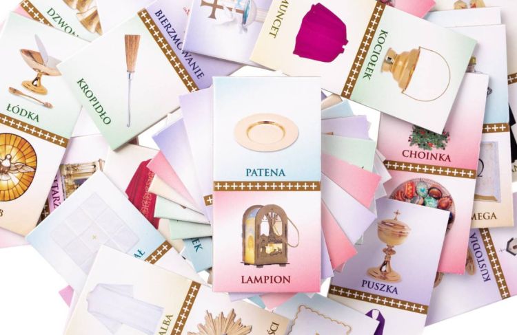 Gra Domino chrześcijańskie - Wyposażenie i symbole sklep religijny upominki dla ministrantów