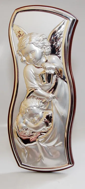 Obrazek srebrny Anioł Stróż - LINEA e-religijne.pl
