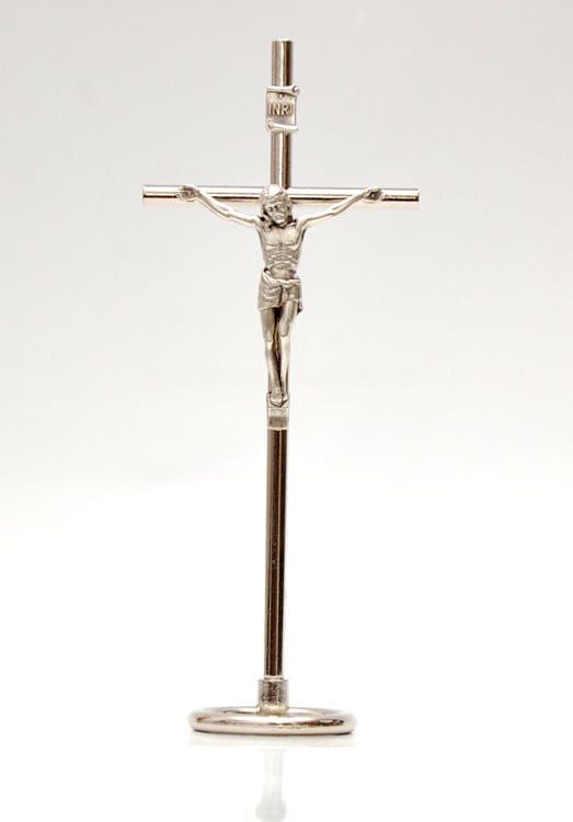 Krzyż stojący metalowy 10,5 cm e-religijne.pl