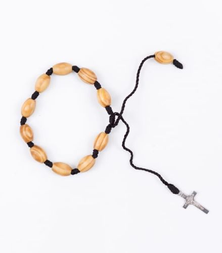 Bransoletka różaniec z krzyżykiem św. Benedykta BC596 księgarnia chrześcijańska e-religijne.pl