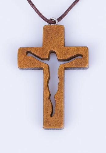 Drewniany krzyżyk na szyję WD161 sklep chrześcijański e-religijne.pl