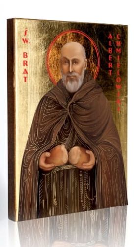 Ikona św. Brata Alberta - złocona - 17 x 23  ikony świętych i błogosławionych