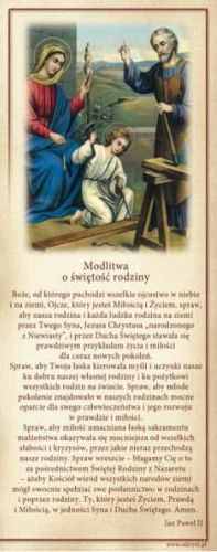 Religijna zakładka do książki z modlitwą o świętość Rodziny e-religijne.pl