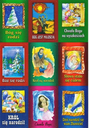 Religijne naklejki zestaw 9 sztuk F-009 Sklep chrześcijański, pomoce na katechezę e-religijne.pl