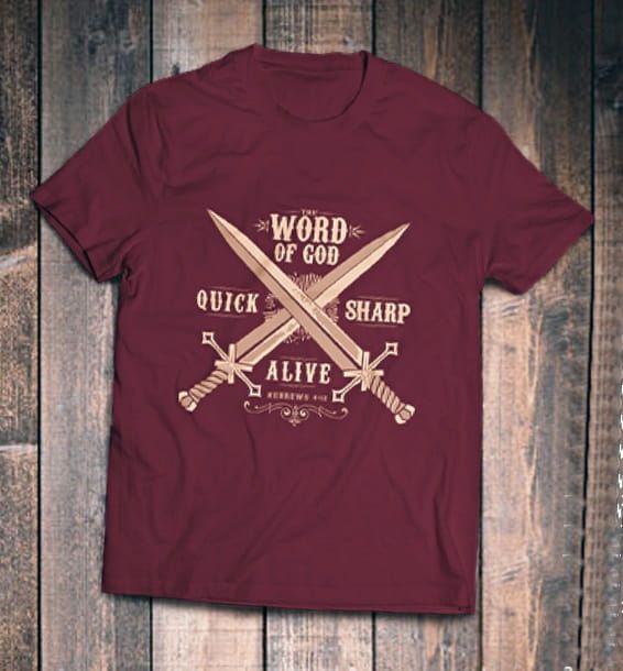 Męska koszulka chrześcijańska "The Word of God" sklep z chrześcijańskimi koszulkami