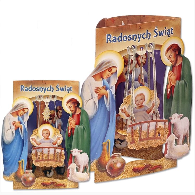 Karnety i kartki świąteczne :  Radosnych Świąt - karnet z życzeniami na Boże Narodzenie 3D
