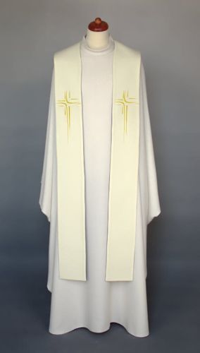 Stuła biała 4-344-1 sklep szaty liturgiczne