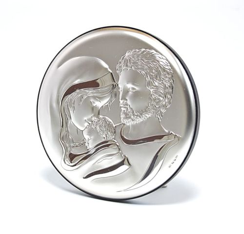 Obrazek srebrny św. Rodzina - pamiątka Chrztu św./ Ślubu e-religijne.pl