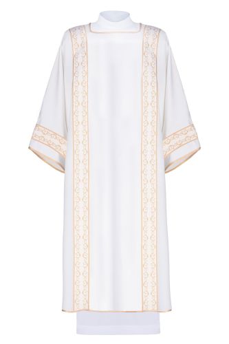 Dalmatyka diakońska biała 18-1002-B sklep liturgiczny - szaty liturgiczne dla diakona
