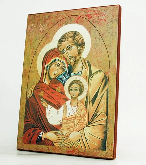Ikona Świętej Rodziny - reprodukcja na desce 15 x 20 e-religijne.pl