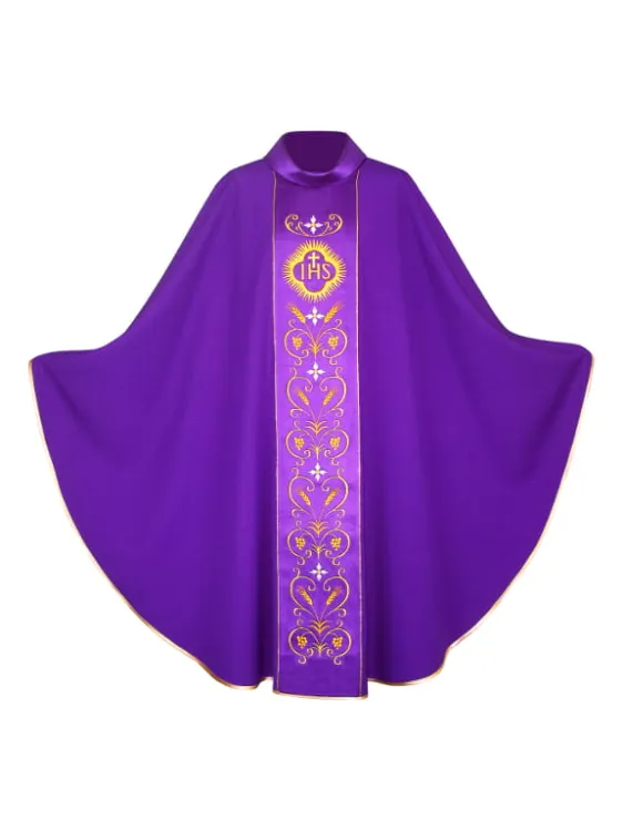 Ornat fioletowy z haftem 1-227-4 e-religijne.pl