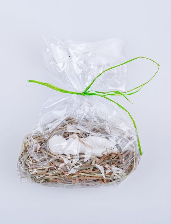 Dewocjonalia sklep księgarnia Dzieciątko Jezus na sianku albastrowa figurka 8 cm