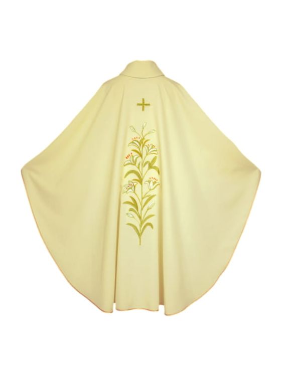 Ornat biały z haftowanym wizerunkiem św. Józefa e-religijne.pl