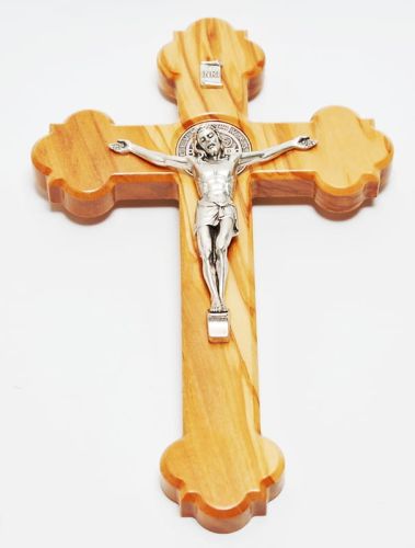 Krzyż św. Benedykta z drzewa oliwnego 23 cm e-religijne.pl