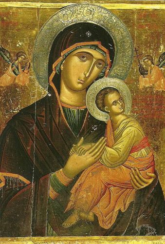 Pocztówka reprodukcja ikony Matka Boża Bolesna z Synaju e-religijne.pl