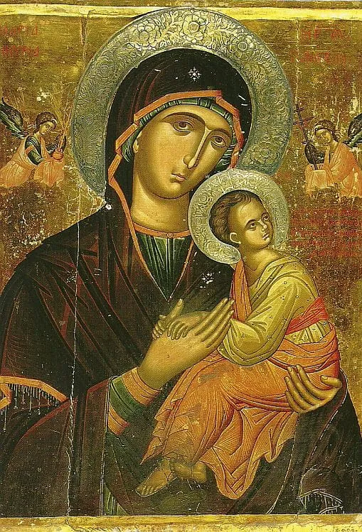 Pocztówka reprodukcja ikony Matka Boża Bolesna z Synaju e-religijne.pl
