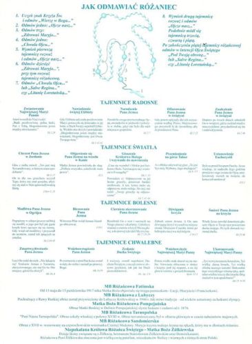 Sprawdziany wyklejanka październikowa dla dzieci na różaniec 2015 sklep e-religijne.pl