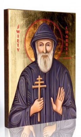 Ikona św. Charbela - złocona - 11,5 x 16 Największy sklep z ikonami e-religijne.pl