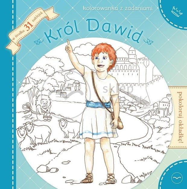 Kolorowanka religijna dla dzieci - Król Dawid księgarnia religijna - sklep chrześcijański
