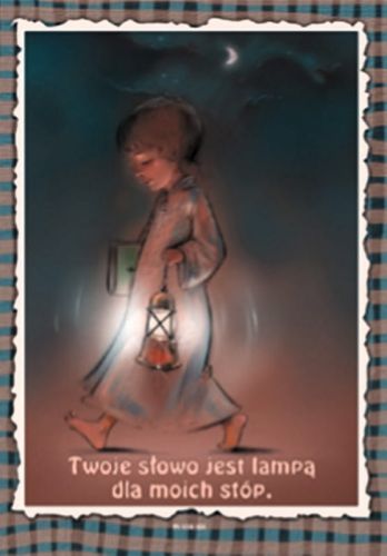 Pocztówka Twoje słowo jest lampą dla moich stóp. Ps 119,105 e-religijne.pl