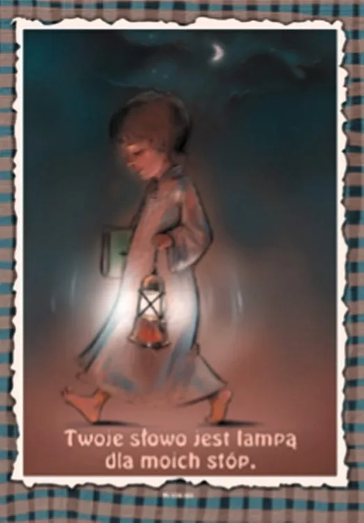 Pocztówka Twoje słowo jest lampą dla moich stóp. Ps 119,105 e-religijne.pl