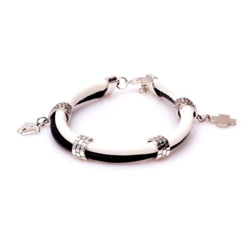 Bransoletka pro-life "Jestem za życiem" ze skóry na rękę (jz13)