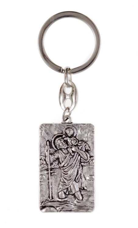 Breloczek ze świętym Krzysztofem do kluczy K3028 sklep chrześcijański e-religijne.pl