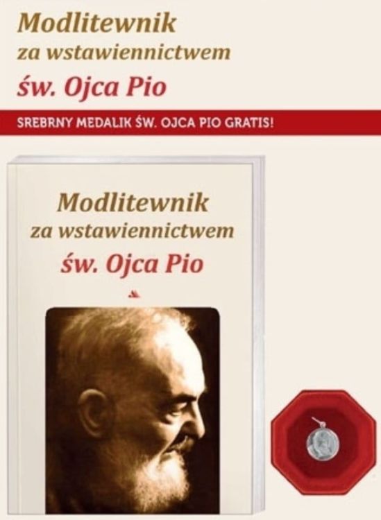 Księgarnia chrześcijańska: Modlitewnik za wstawiennictwem św. Ojca Pio ze srebrnym medalikiem
