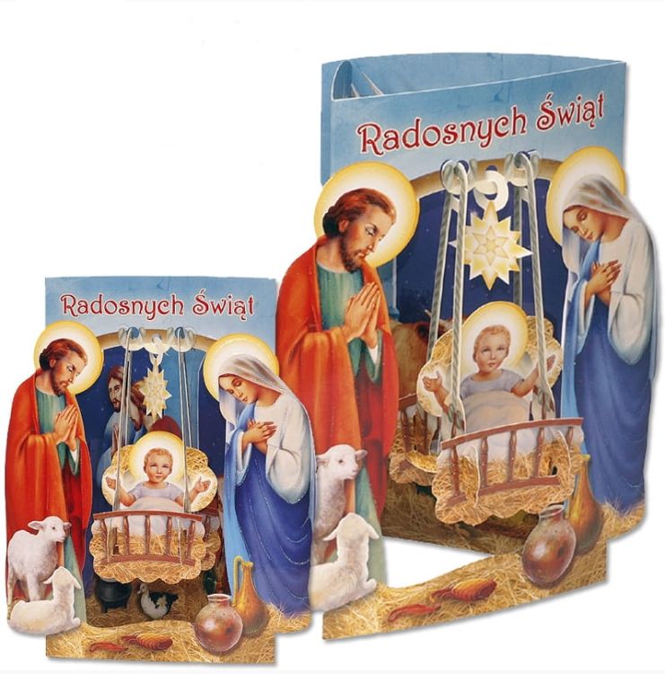 Karnety i kartki świąteczne :  Radosnych Świąt - karnet z życzeniami na Boże Narodzenie 3D