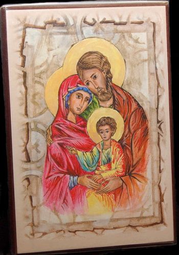 Święta Rodzina - obraz na desce e-religijne.pl