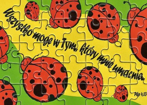 Puzzle religijne dla dzieci - "Wszystko mogę w tym, który mnie umacnia e-religijne.pl